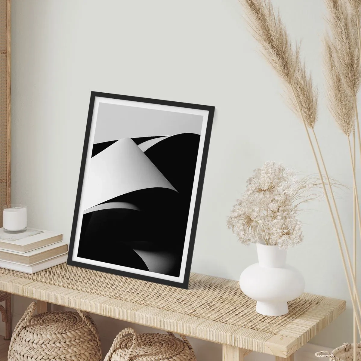 Poster în ramă neagră - Planuri de lumină din adâncurile umbrelor - 61x91 cm