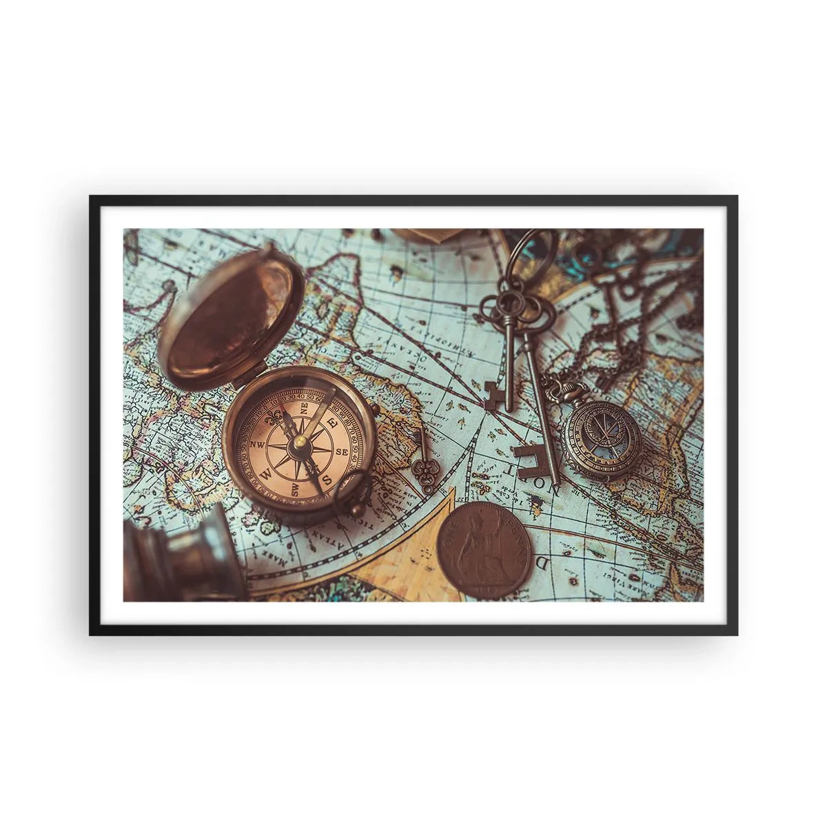 Poster în ramă neagră - Pentru aventurierul din tine - 91x61 cm