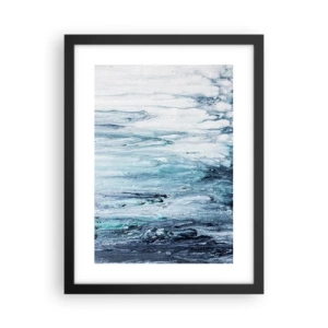 Poster în ramă neagră - Țurțuri de albastru - 30x40 cm
