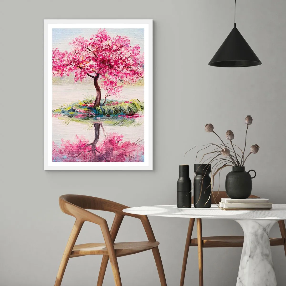 Poster în ramă albă - Festivalul Primăverii - 40x50 cm