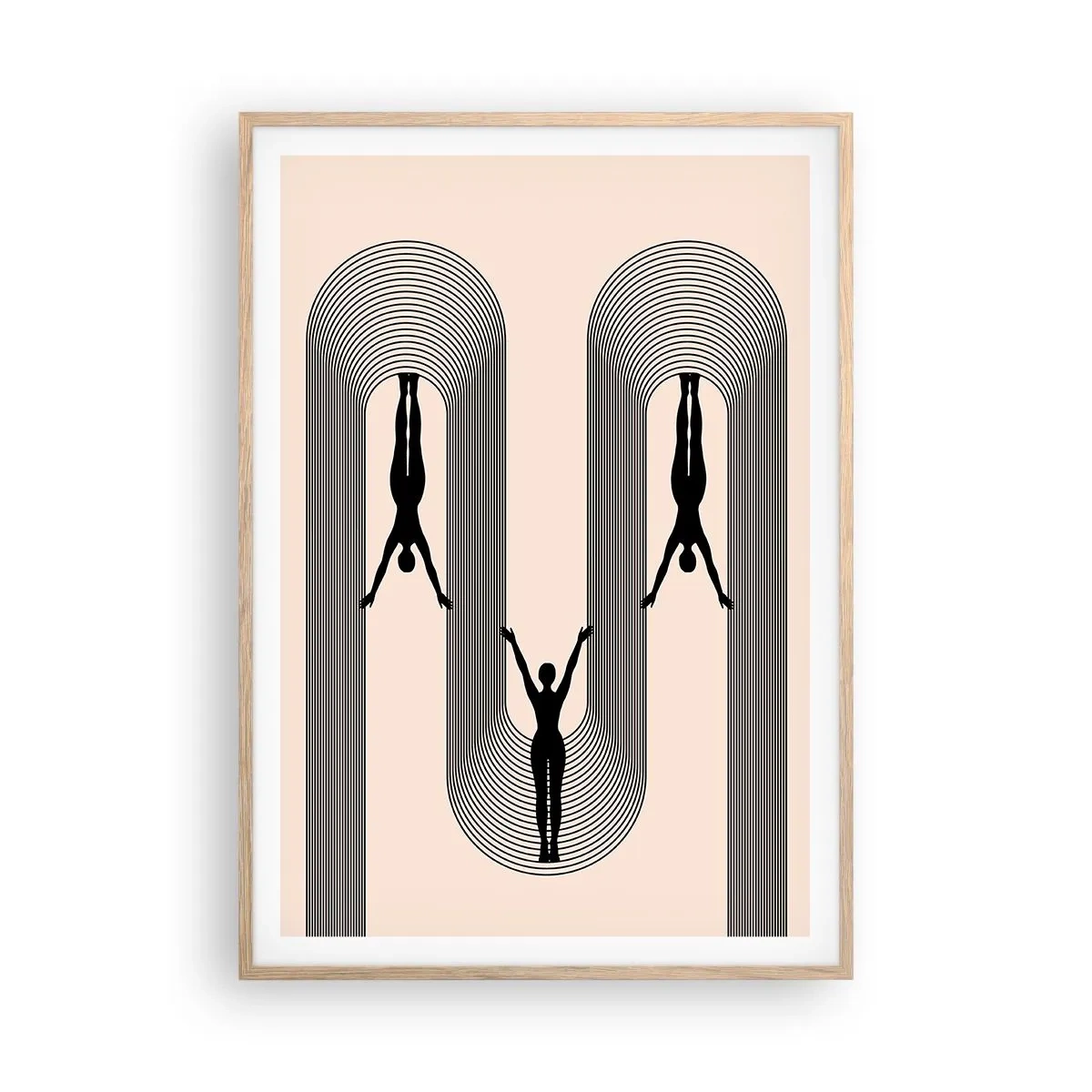 Poster în ramă de stejar deschis - Cu susul în jos - 70x100 cm