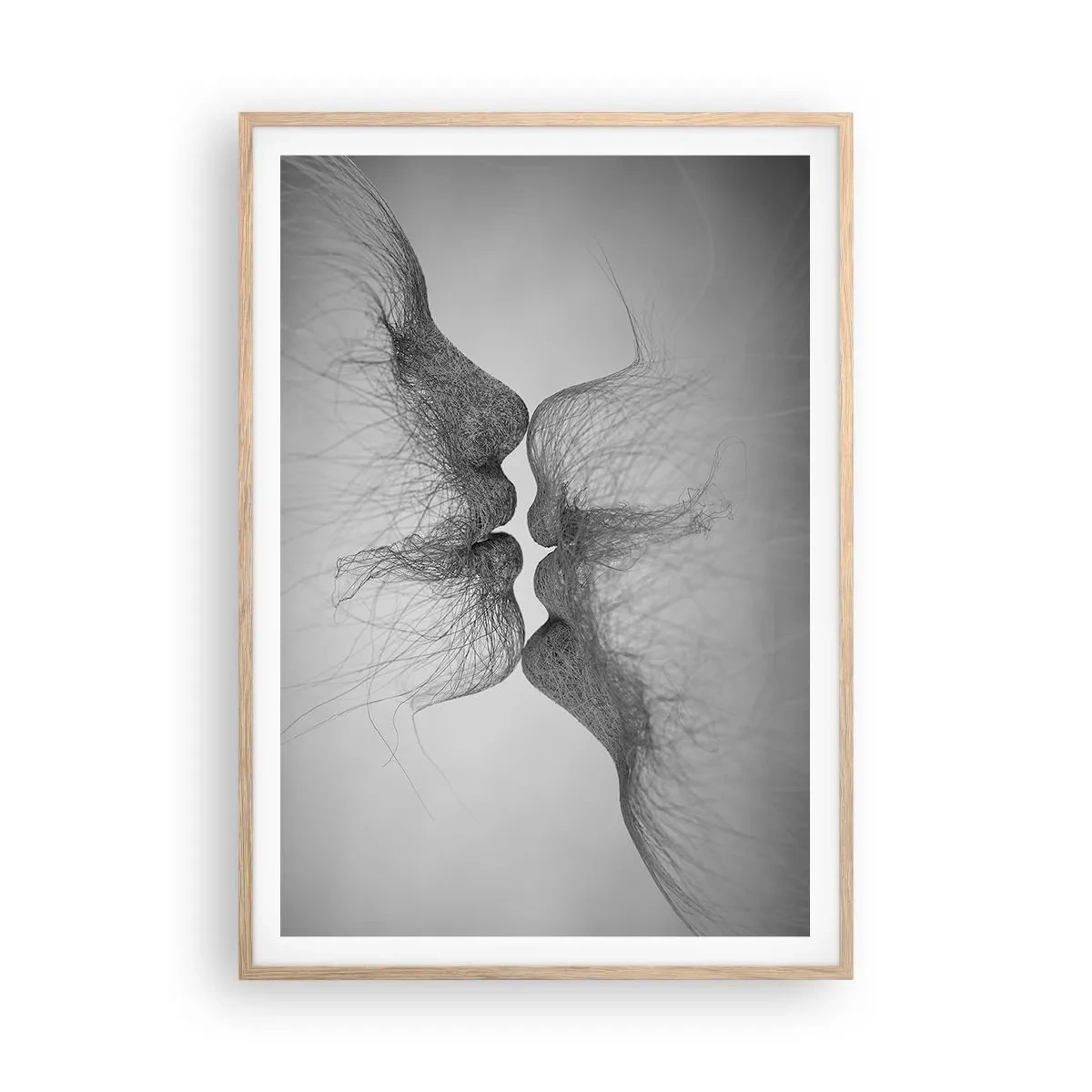 Poster în ramă de stejar deschis - Sărutul vântului - 70x100 cm