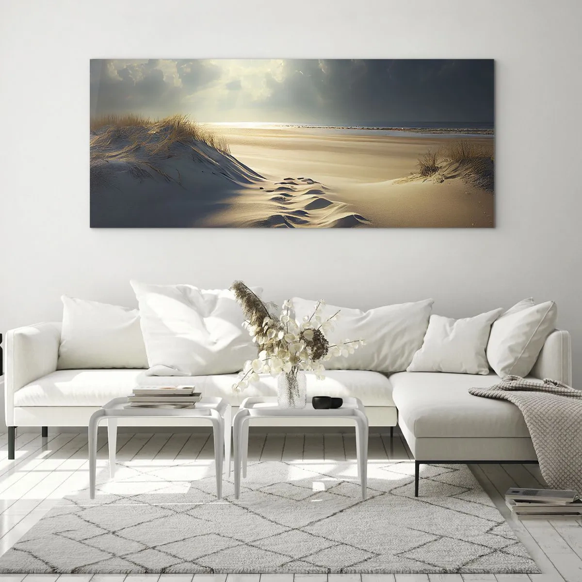 Tablou pe sticlă - Peisaj liniștitor - 100x40 cm
