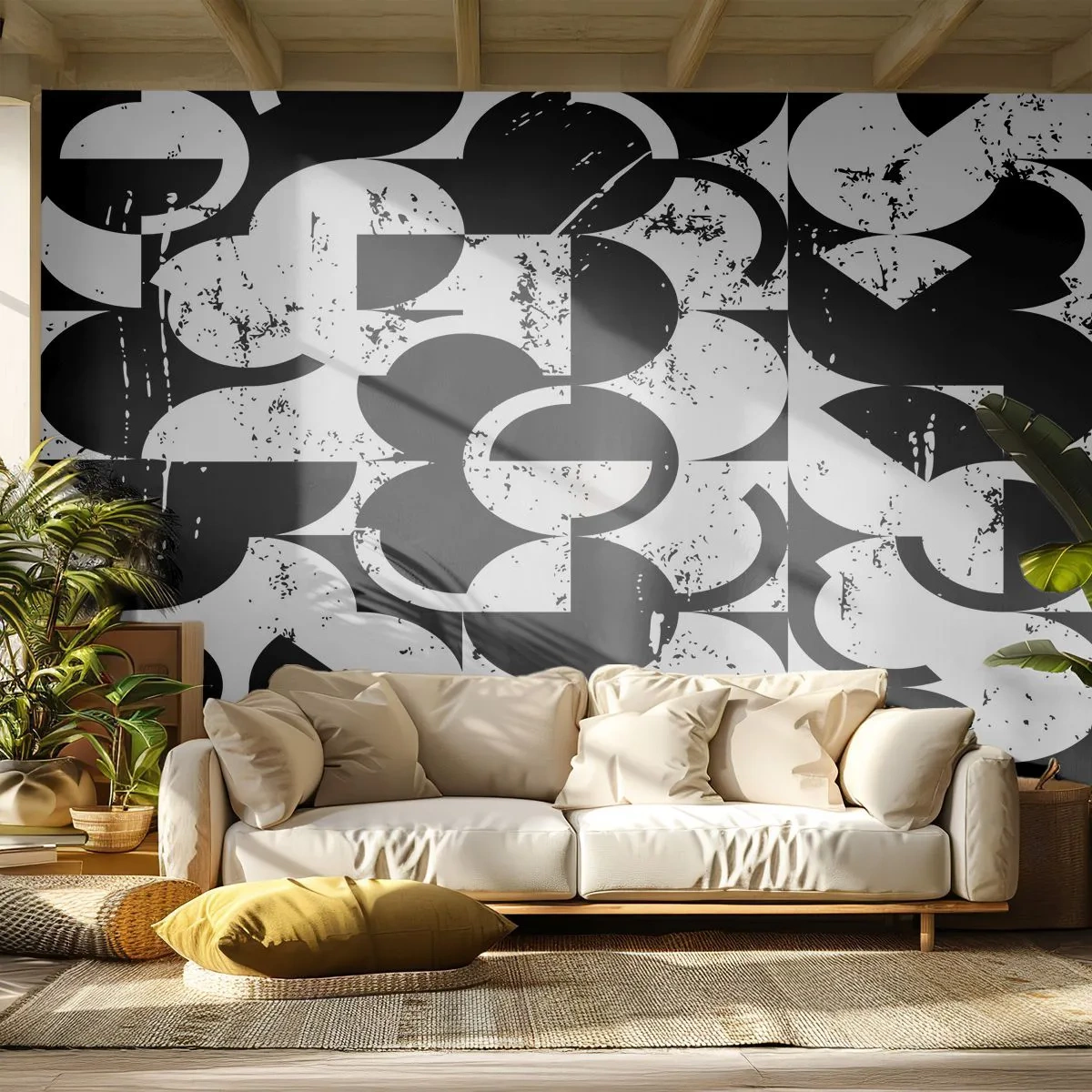 Tapet Autoadeziv Deluxe Sticker - Albul e alb și negrul e negru - Abstracția, Bucată, Grafică - 250x175 cm