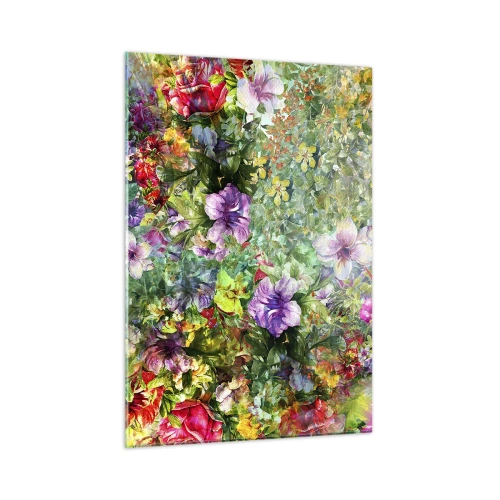 Tablou pe sticlă - Să ne pierdem în flori - 50x70 cm