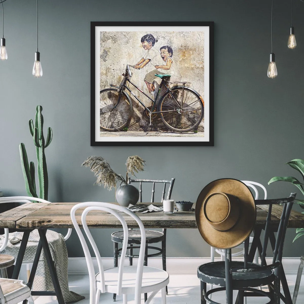 Poster în ramă neagră - Adevărat sau fals? - 60x60 cm