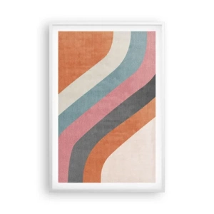 Poster în ramă albă - Compoziție diagonală - mișcare - 61x91 cm