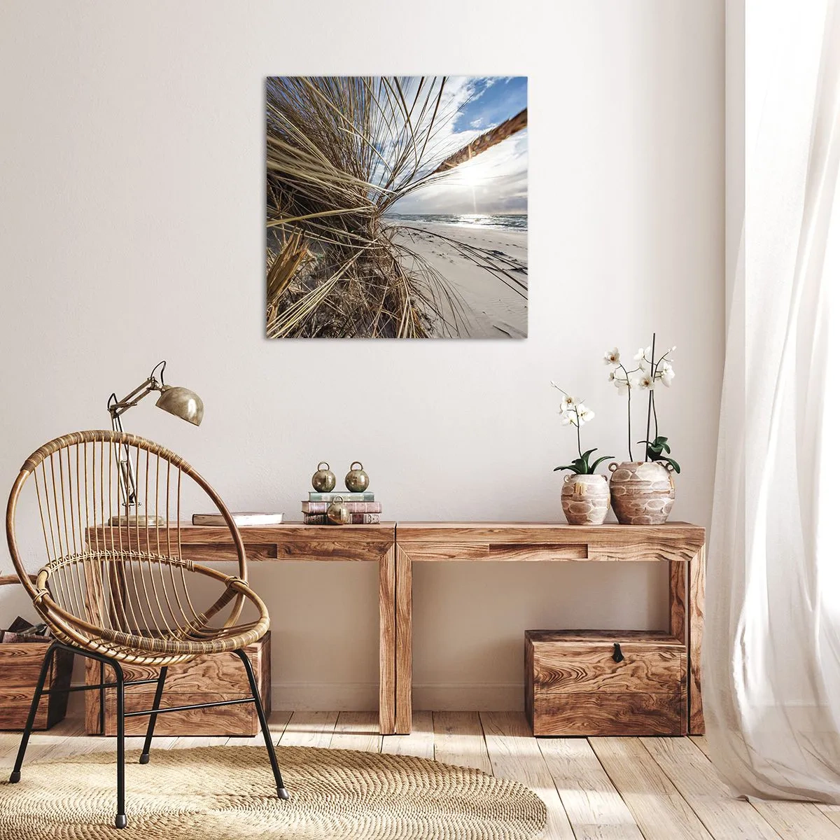 Tablou pe pânză - O întâlnire a elementelor - 50x50 cm