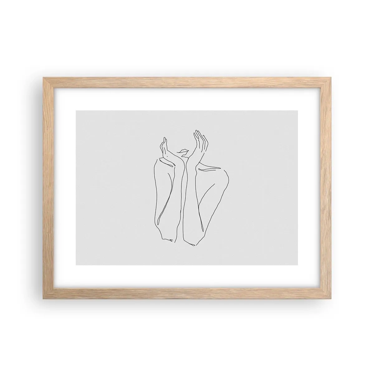 Poster în ramă de stejar deschis - La ce visează fetele - 40x30 cm