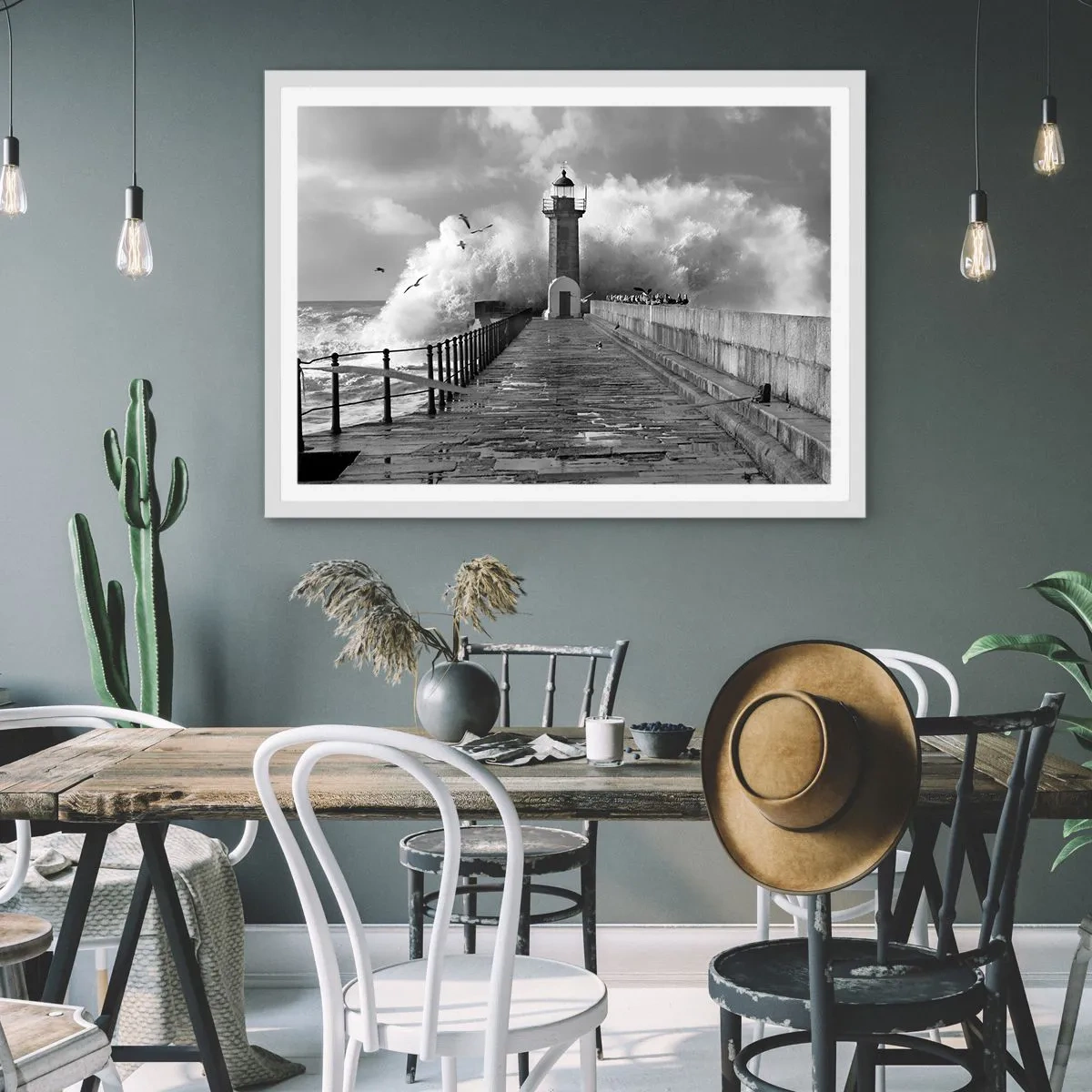 Poster în ramă albă - Fără frică  - 91x61 cm