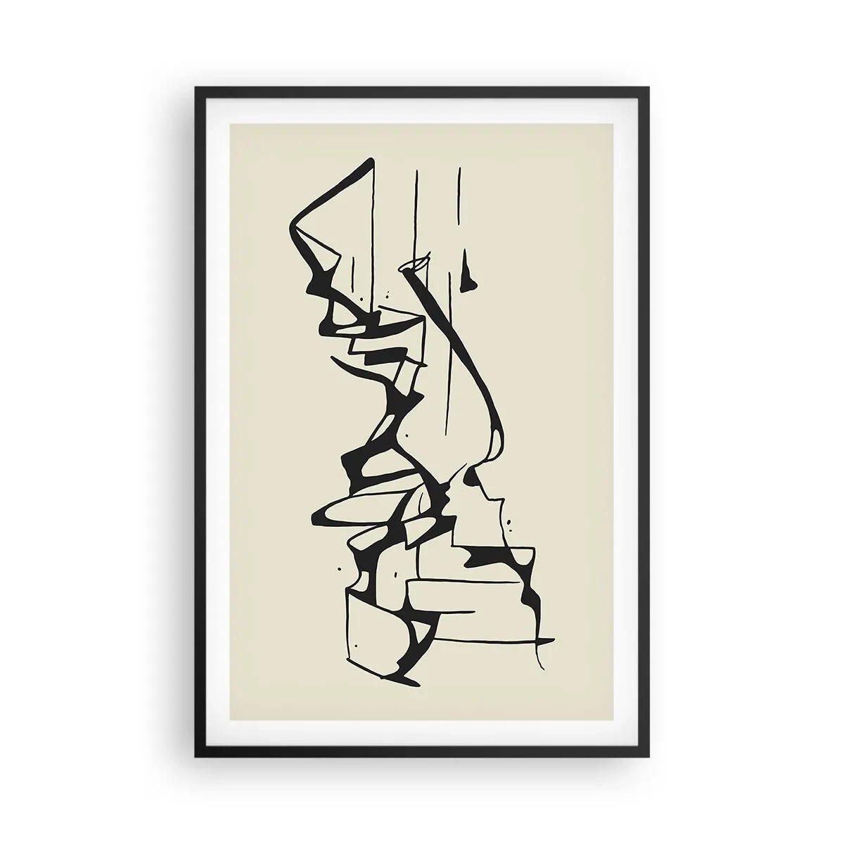 Poster în ramă neagră - Poate că peisajul - 61x91 cm