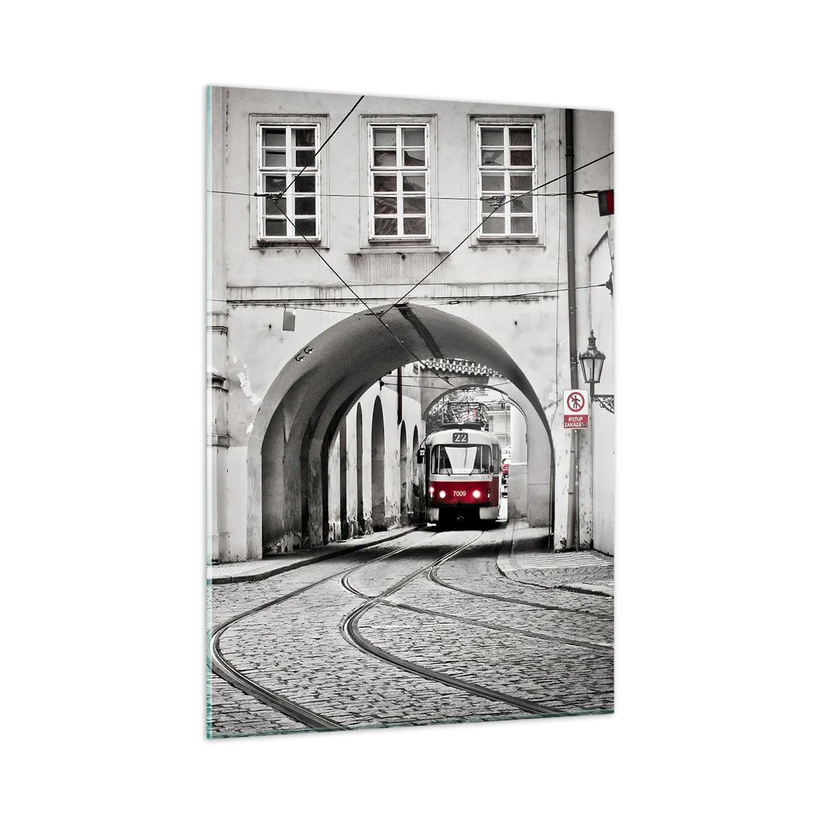 Tablou pe sticlă - Printr-un labirint urban - 50x70 cm