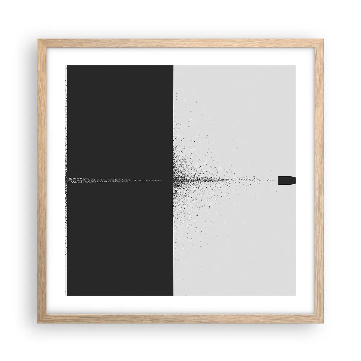 Poster în ramă de stejar deschis - Direct la țintă - 50x50 cm