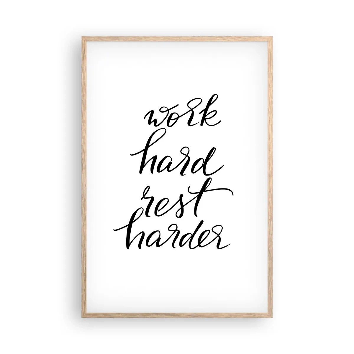 Poster în ramă de stejar deschis - Echilibrul vieții - 61x91 cm