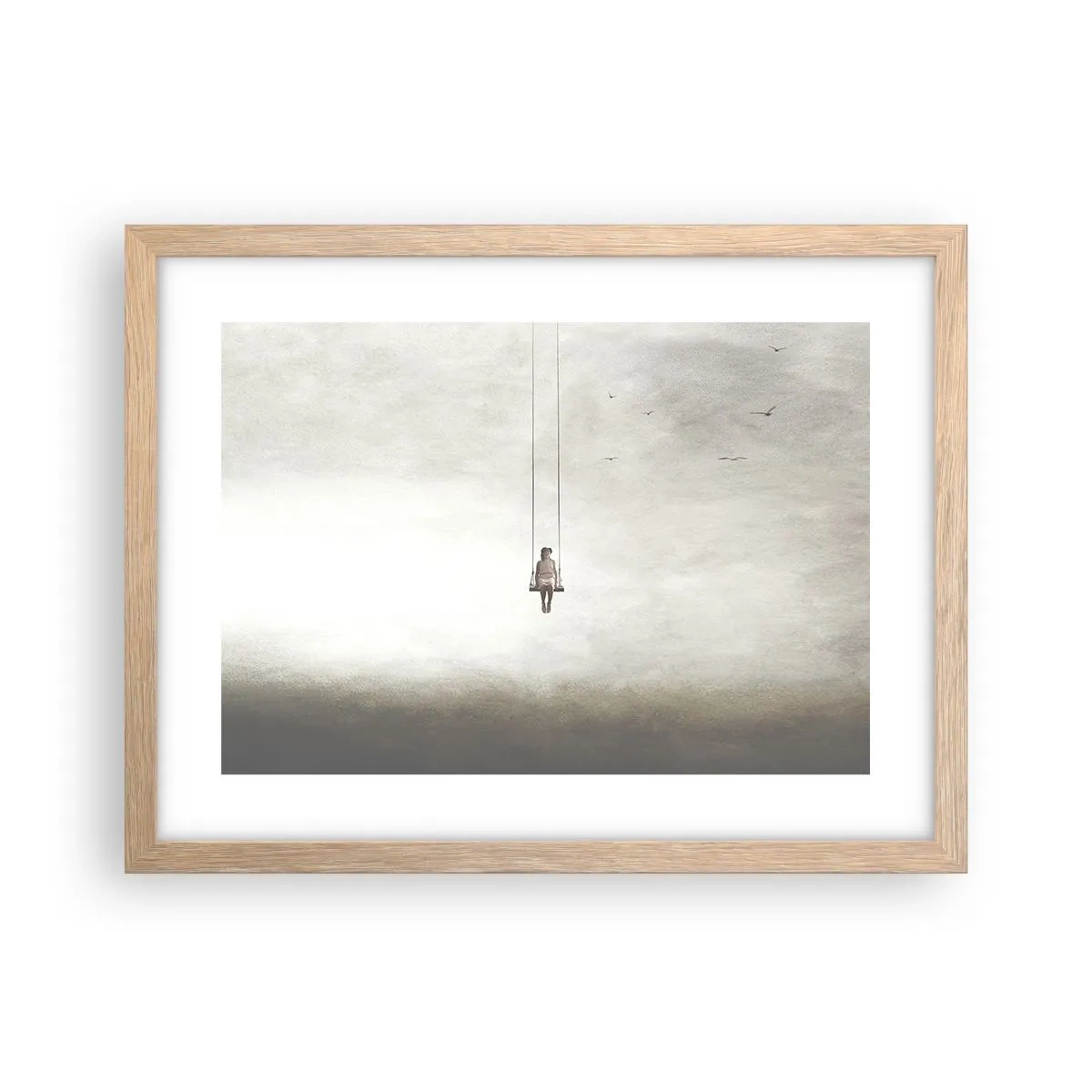 Poster în ramă de stejar deschis - Copilul din noi - 40x30 cm