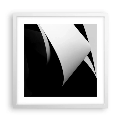 Poster în ramă albă - Planuri de lumină din adâncurile umbrelor - 40x40 cm