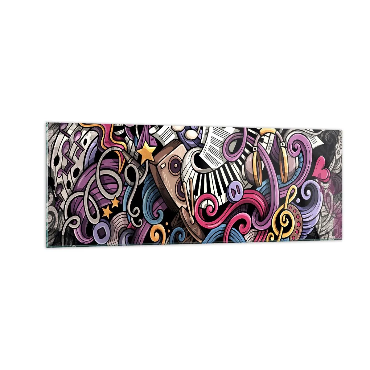 Tablou pe sticlă - Melodie complicată - 140x50 cm