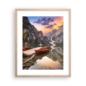 Poster în ramă de stejar deschis - Promisiunea zilei - 40x50 cm