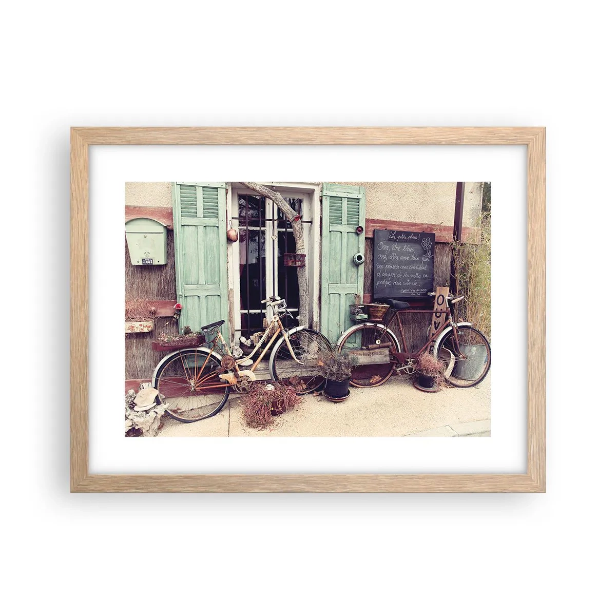 Poster în ramă de stejar deschis - Trăiască provincia! - 40x30 cm