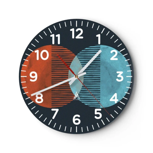 Ceas de perete - Ceas pe sticlă - Fantezie astronomică - 40x40 cm