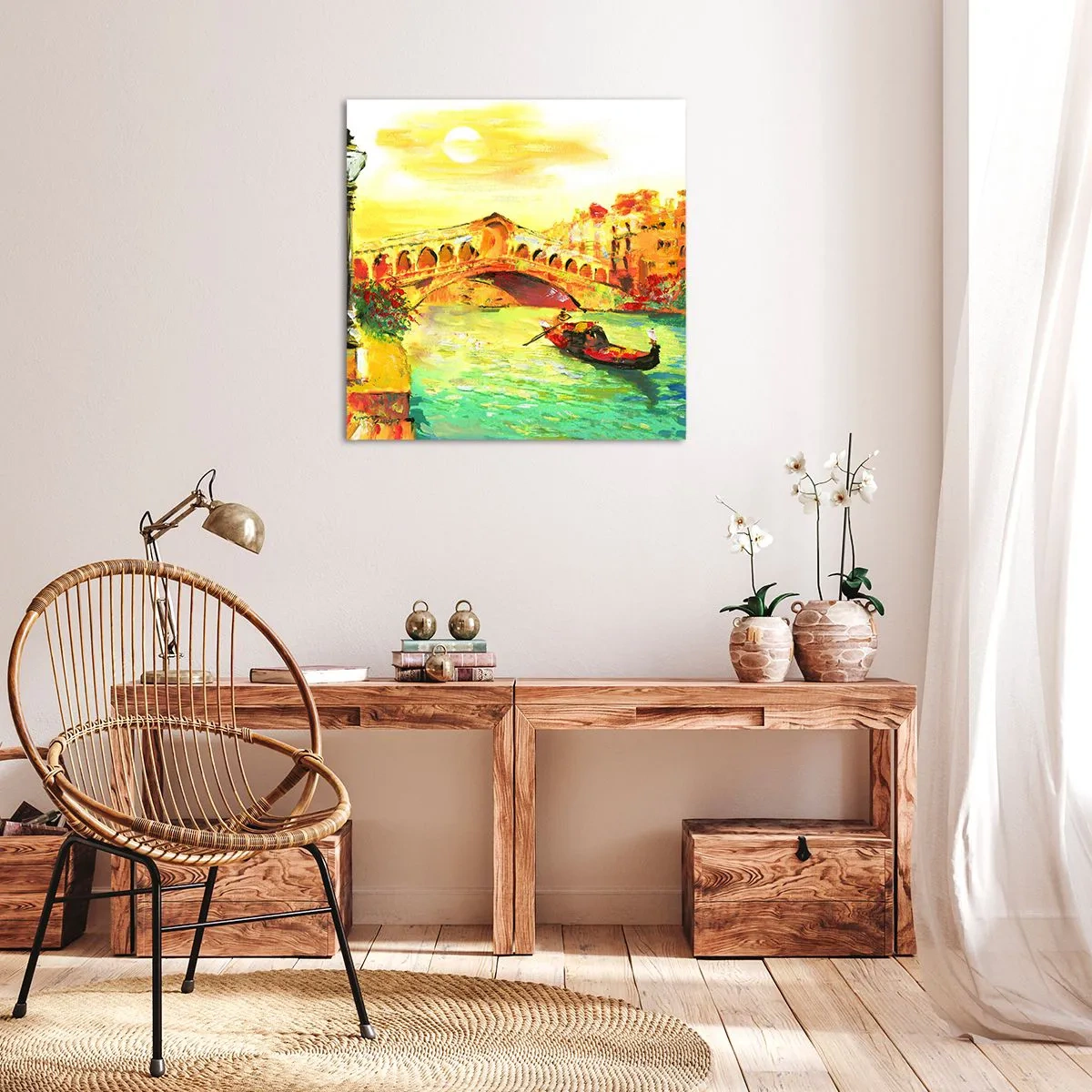 Tablou pe pânză - Pelerinaj de îndrăgostiți - 60x60 cm