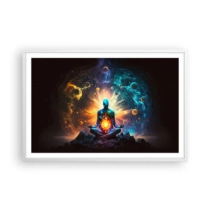 Poster în ramă albă - Liniște cosmică - 91x61 cm