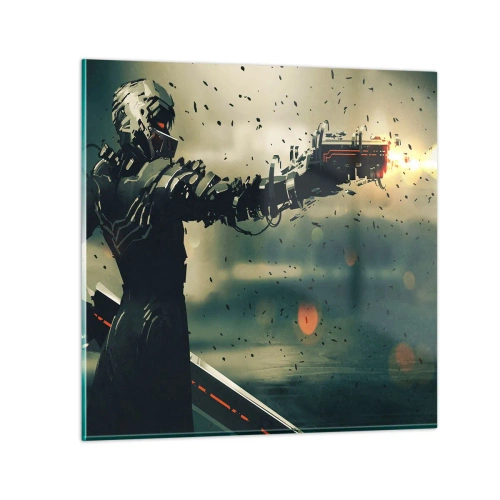 Tablou pe sticlă - Armă letală - propriul tău Terminator - 70x70 cm