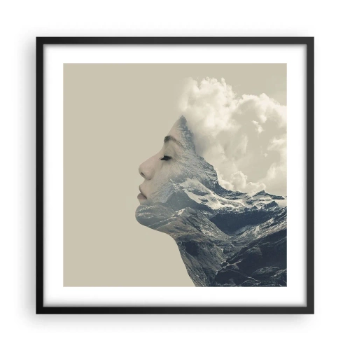 Poster în ramă neagră - Frumusețea elementelor - 50x50 cm