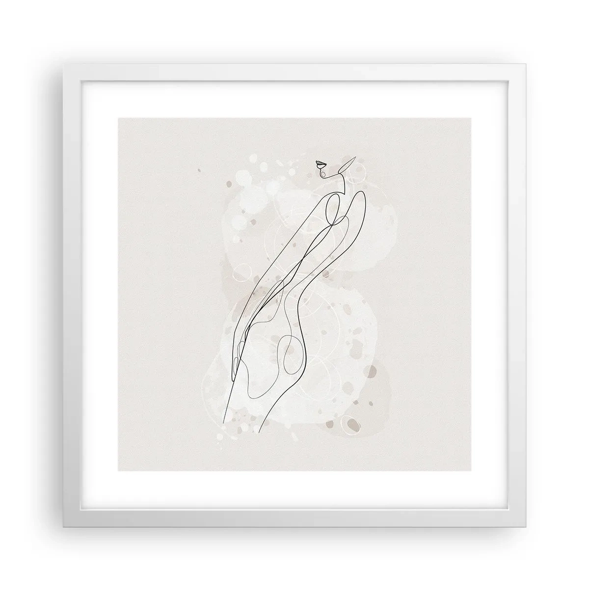 Poster în ramă albă - Să rătăcești cu privirea - 40x40 cm