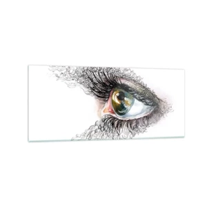 Tablou pe sticlă - Privește direct în suflet - 120x50 cm