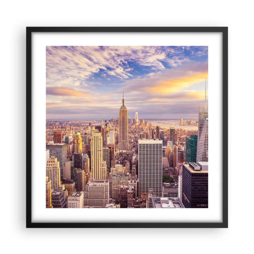 Poster în ramă neagră - Ajungeți la nori înșiși - 50x50 cm