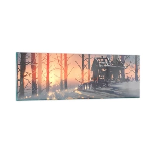 Tablou pe sticlă - Doar soarele se strecoară - 90x30 cm