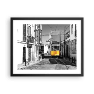 Poster în ramă neagră - Spiritul Lisabonei - 50x40 cm