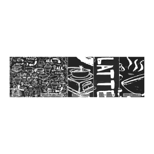 Mostră de Tapet Standard Eco - All you need is… - Gastronomie, mural, Graffiti - 100x30 cm
