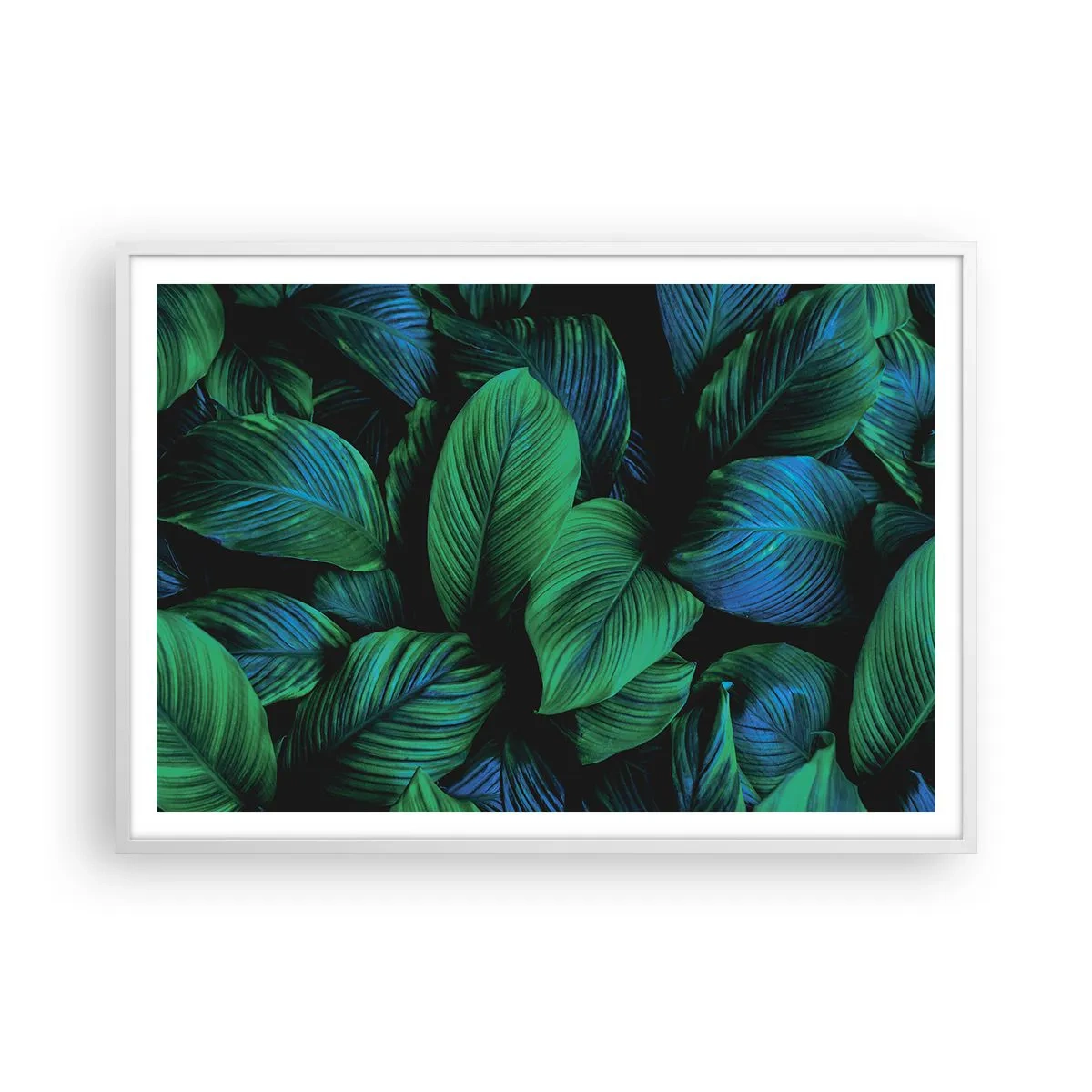 Poster în ramă albă - Traficul verde - 100x70 cm