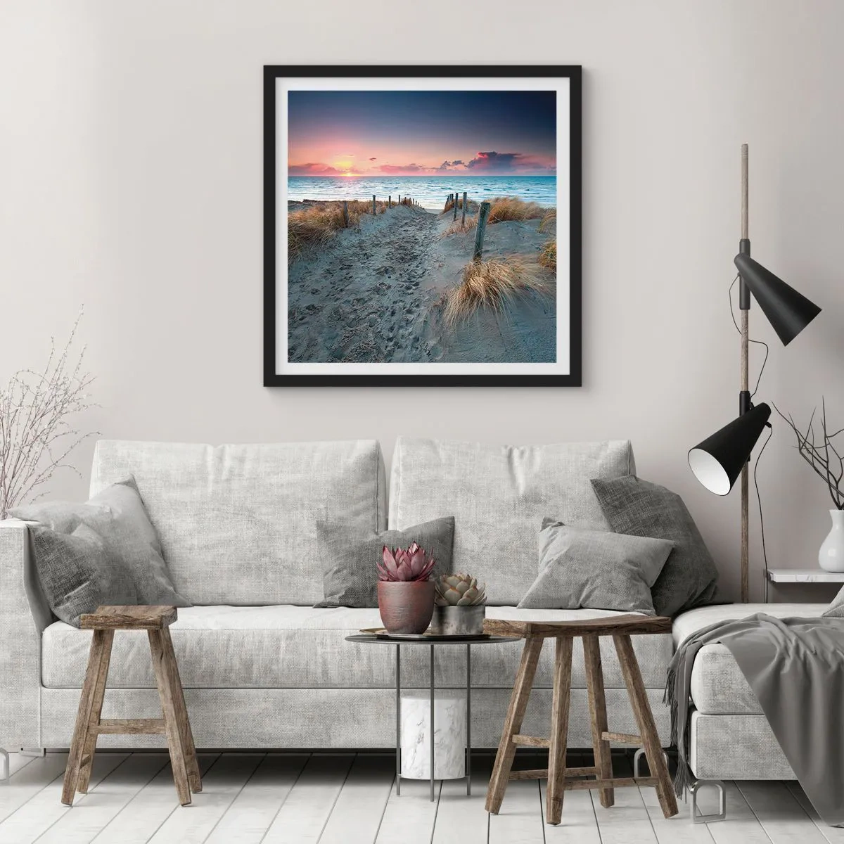 Poster în ramă neagră - Ai revărsat un curcubeu cu splendoare radiantă... - 30x30 cm