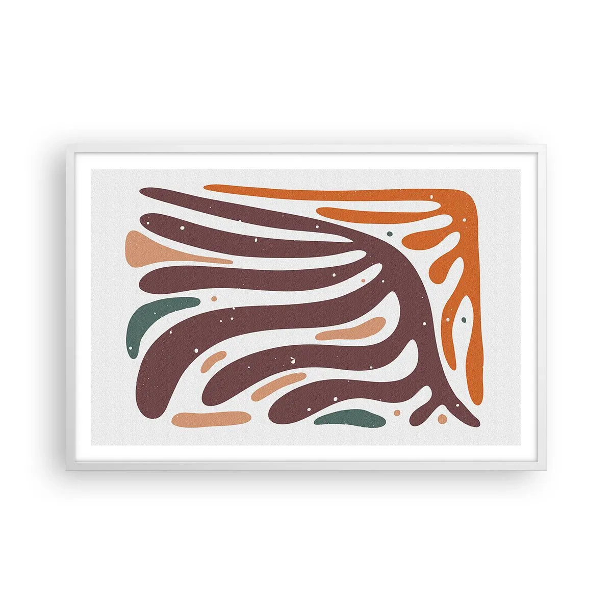 Poster în ramă albă - Compoziție organică radială - 91x61 cm