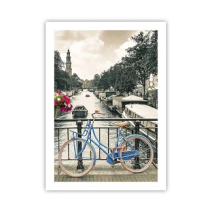 Poster - Culorile unui canal din Amsterdam - 50x70 cm