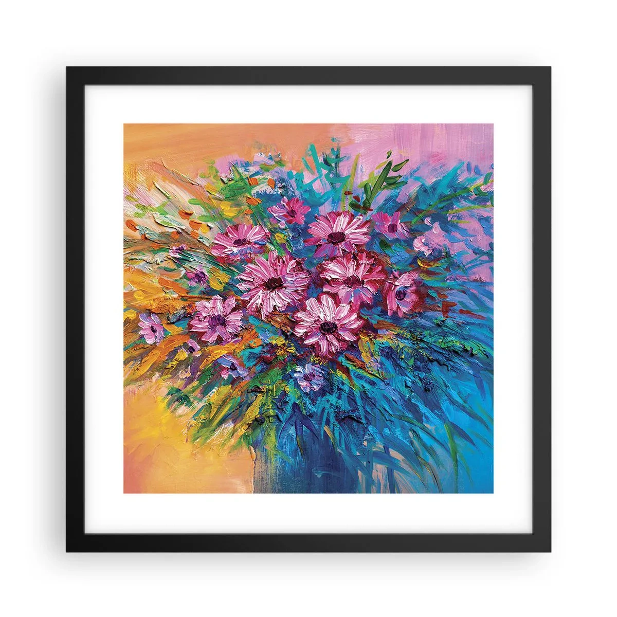 Poster în ramă neagră - Energia vieții - 40x40 cm