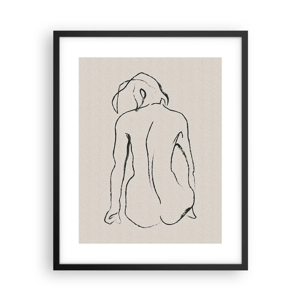 Poster în ramă neagră - Nud de fată - 40x50 cm