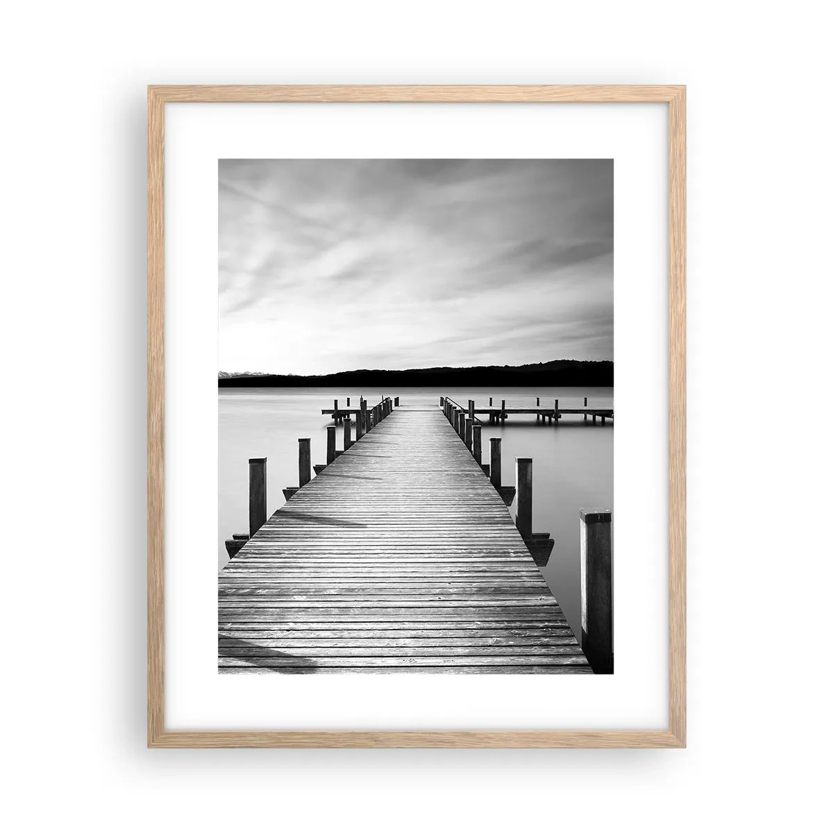 Poster în ramă de stejar deschis - La adăpostul apei - pace - 40x50 cm