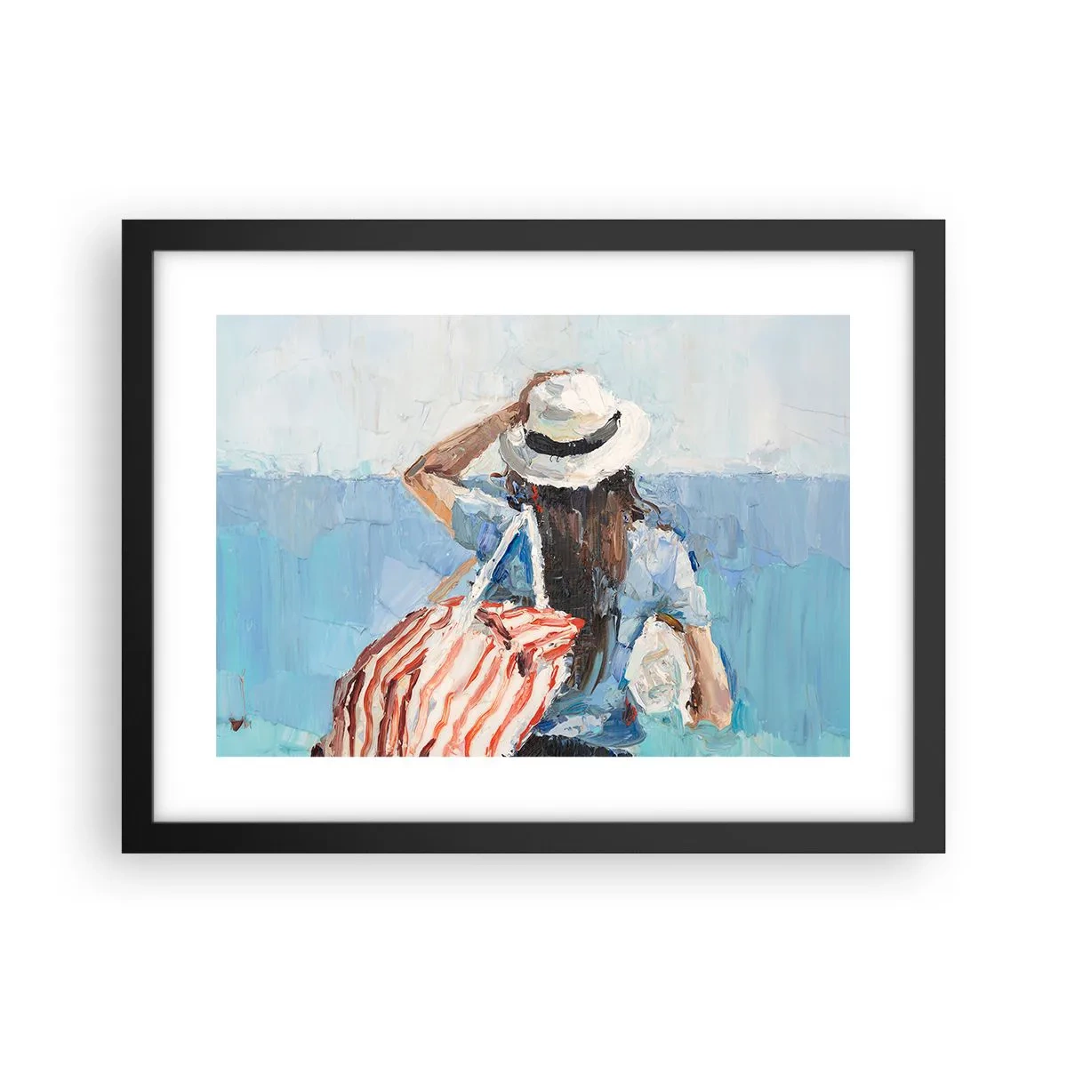 Poster în ramă neagră - Bine ați venit în concediu - 40x30 cm