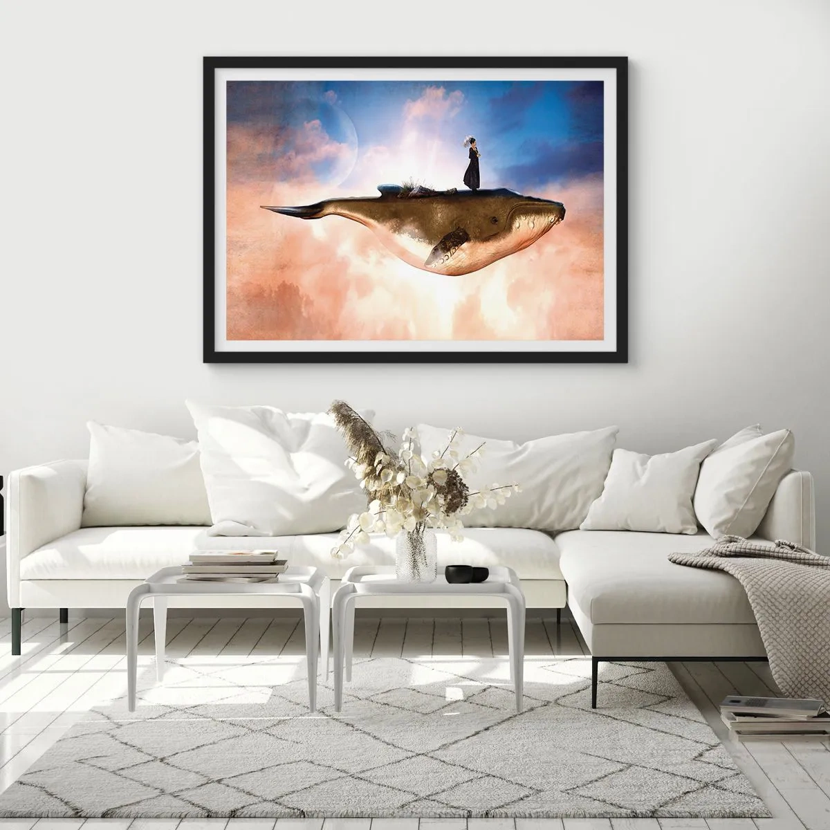 Poster în ramă neagră - O călătorie suprarealistă - 100x70 cm