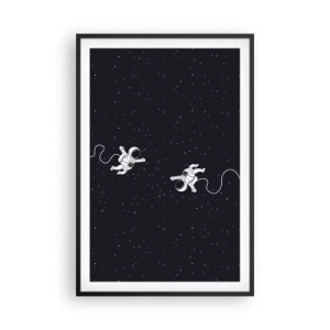 Poster în ramă neagră - Dansul spațial - 61x91 cm