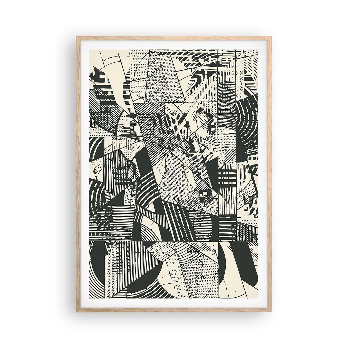 Poster în ramă de stejar deschis - Dinamica de astăzi - 70x100 cm