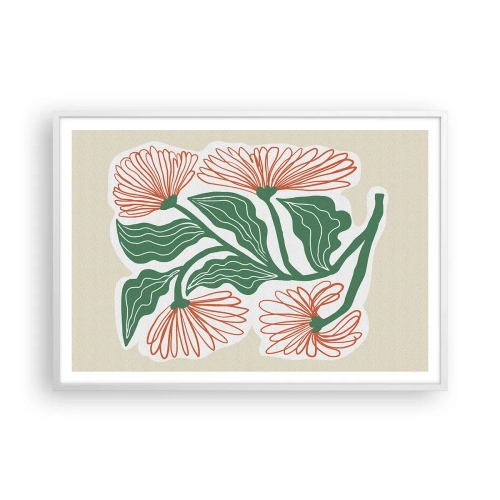 Poster în ramă albă - Folclor modern - 100x70 cm