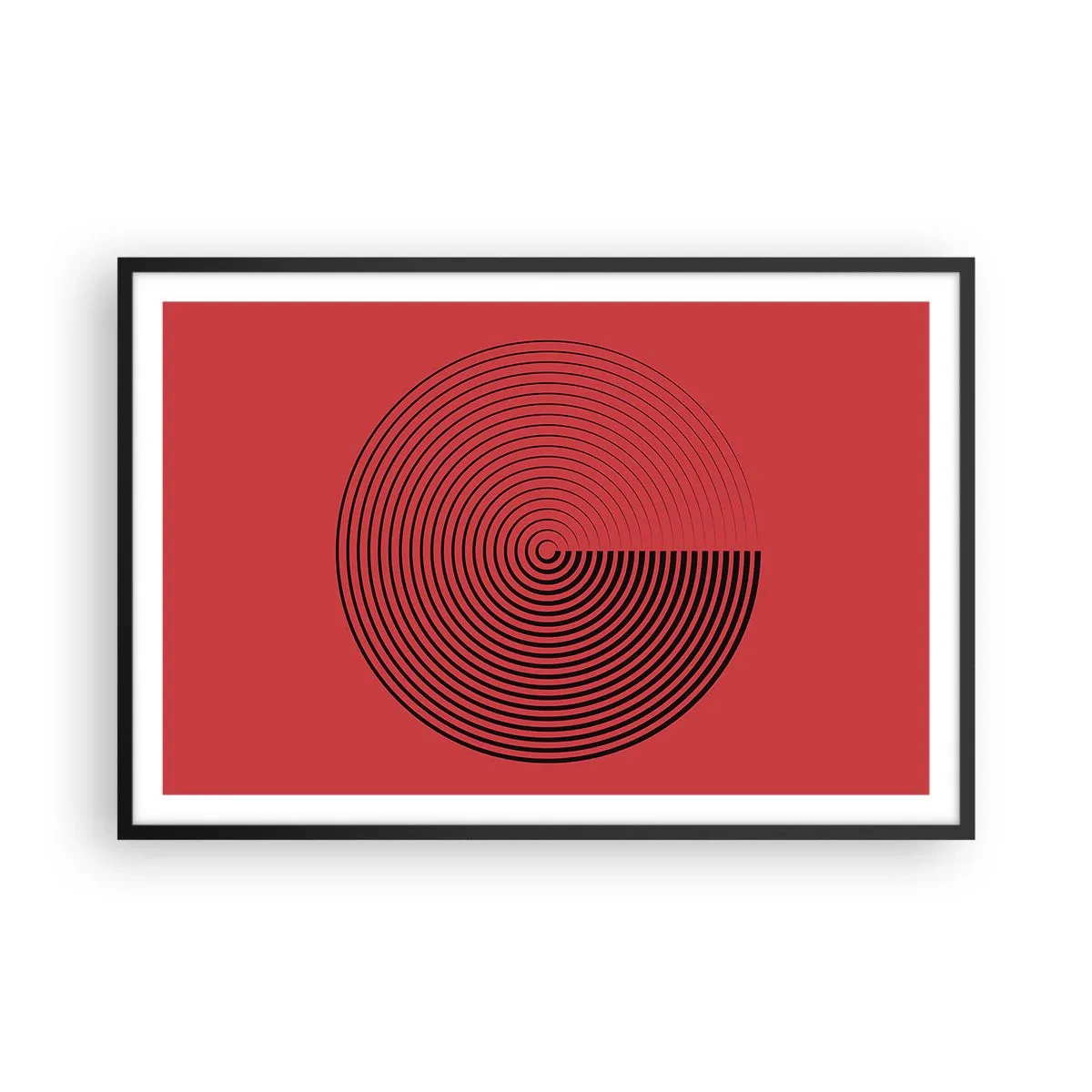 Poster în ramă neagră - Mișcare circulară - 91x61 cm