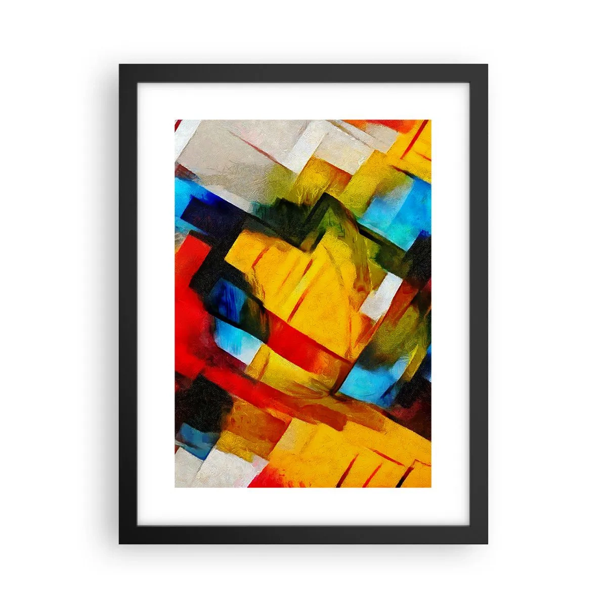 Poster în ramă neagră - Sandviș multicolor - 30x40 cm