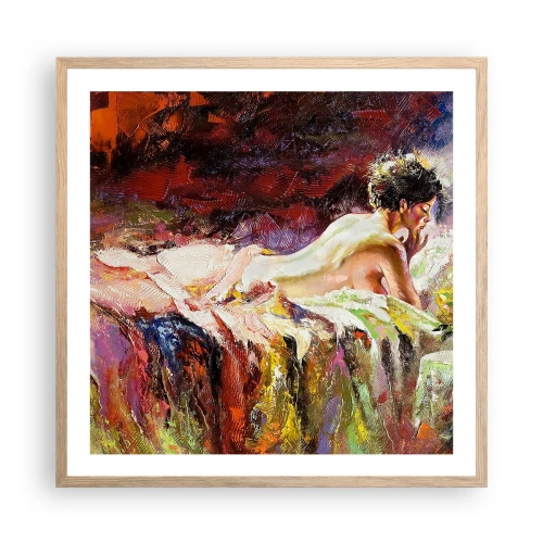 Poster în ramă de stejar deschis - Venus în gând - 60x60 cm