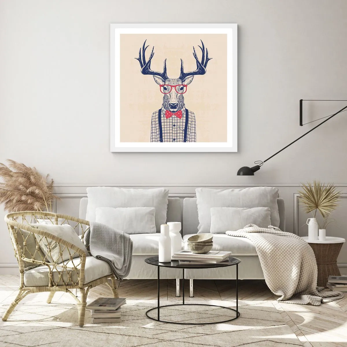 Poster în ramă albă - O extravaganță jucăușă - 50x50 cm